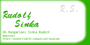 rudolf sinka business card